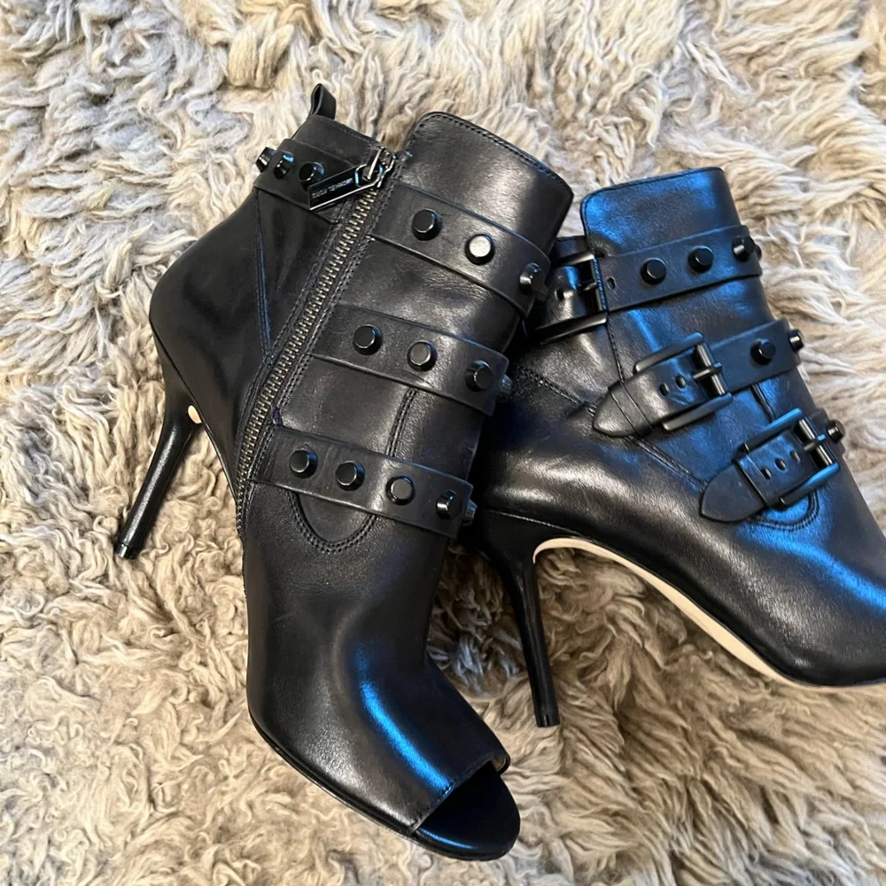 Michael Kors Black Heeled Boots with Stiletto Heel - Picture 3 of 6